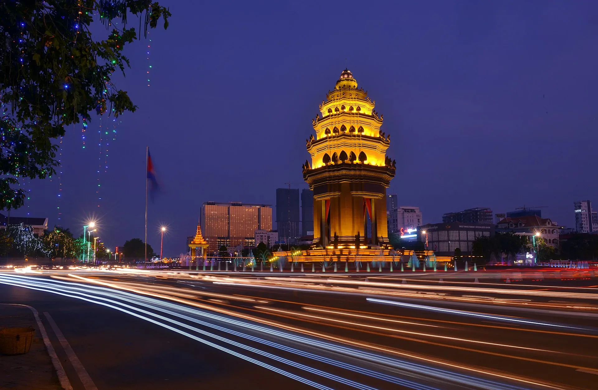 Carte stylisée du Cambodge