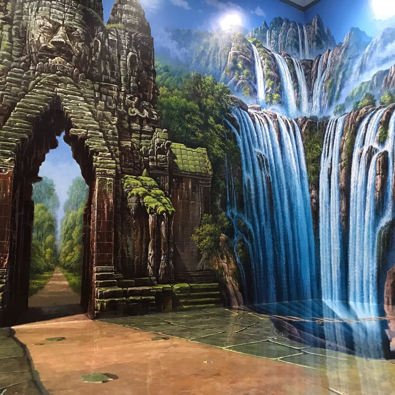 ArtBox Siem Reap — fresque 3D Angkor et cascades