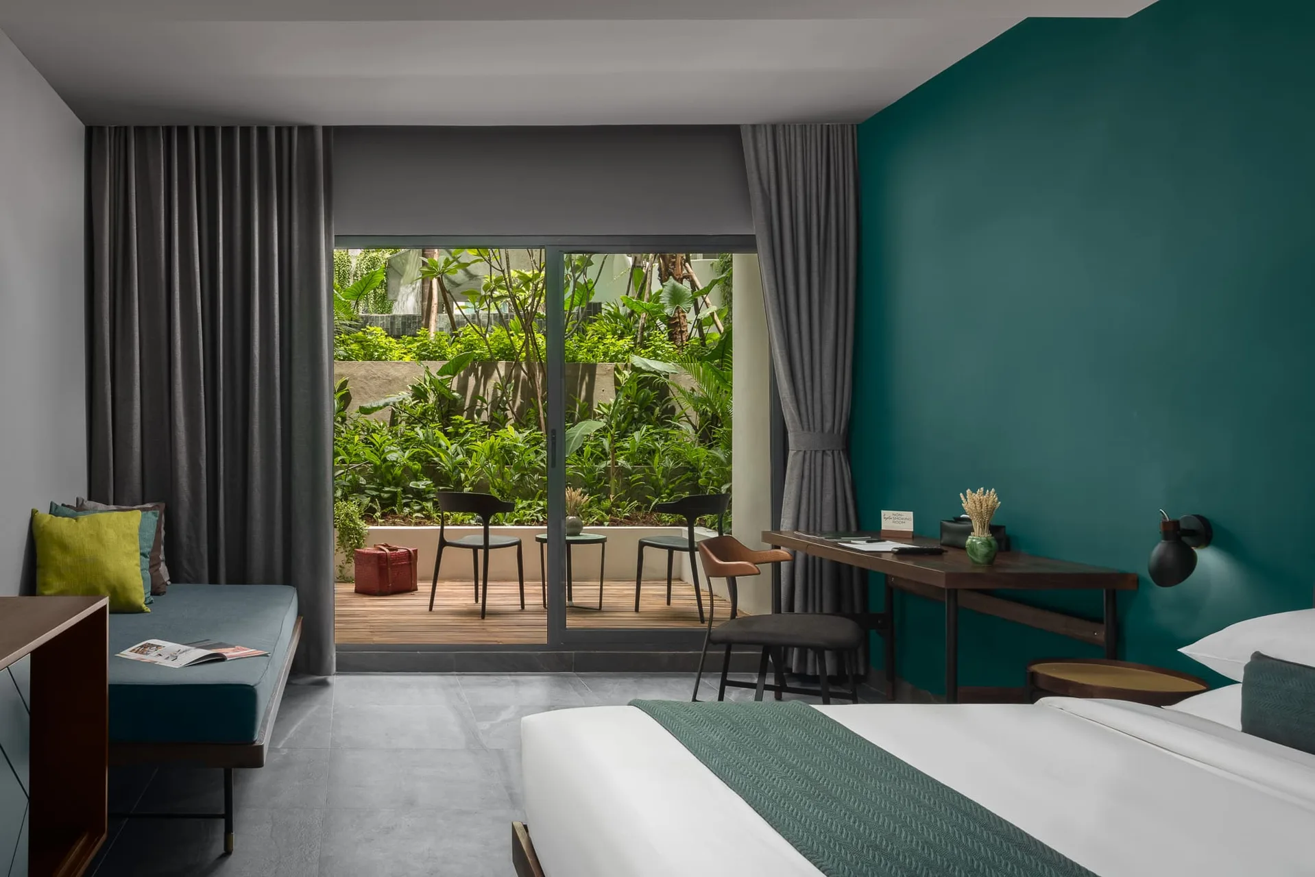 Chambre avec terrasse sur le jardin