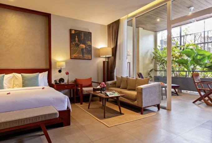 Le coin salon d'une suite