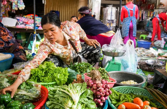 Marché russe — légumes frais