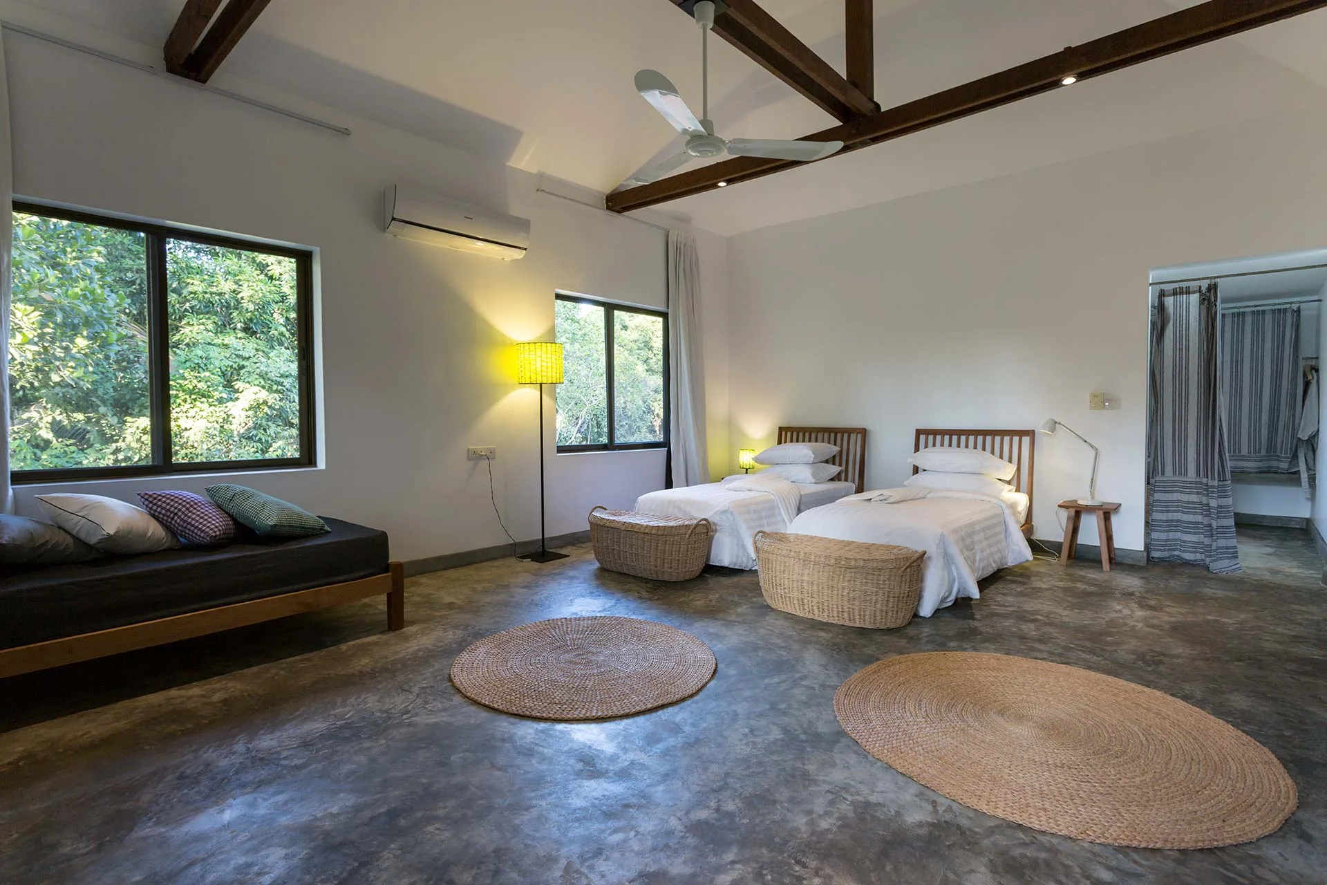 Chambre twin de l'hôtel-école Sala Baï