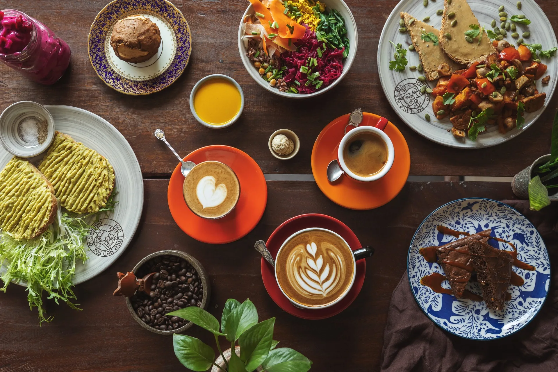 The Little Red Fox — cafés latte art et brunch wholefoods